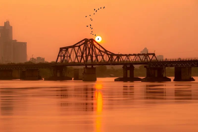 Long Bien Bridge in Hanoi